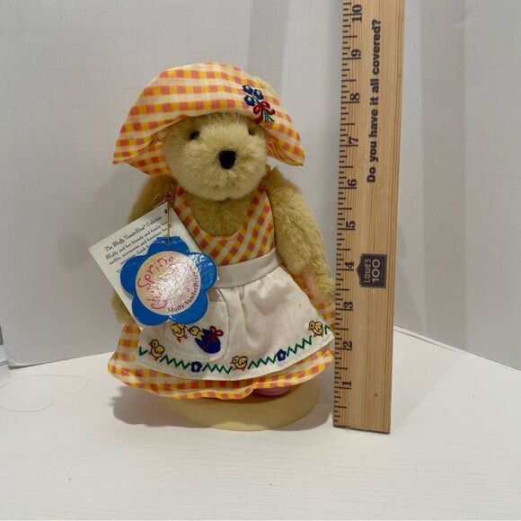 Vintage Muffy Vanderbear Spring Chicks Dress-up Bear Plaid Dress Teddy Bear - Picture 12 of 14